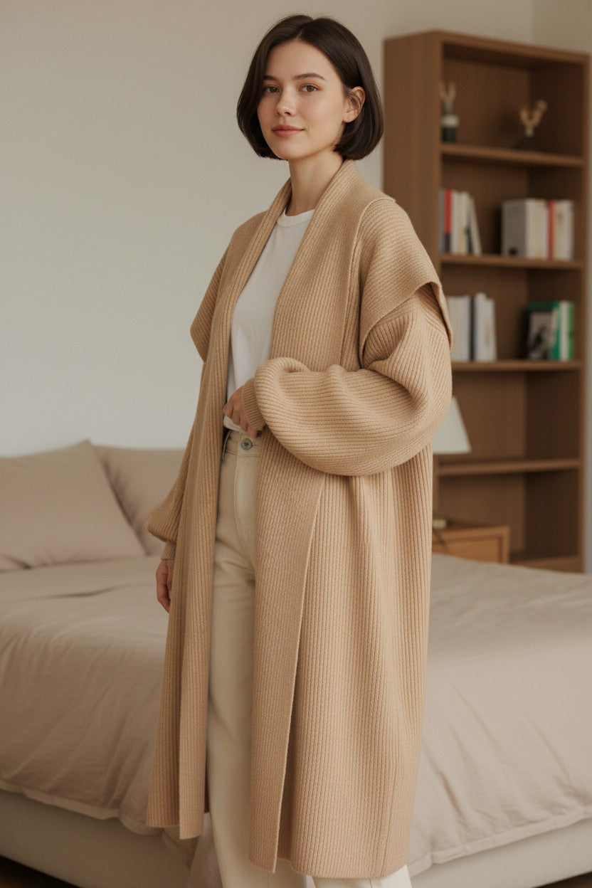 Women's Handcrafted Alpaca Sweater Coat | Pikywiky, photo 8