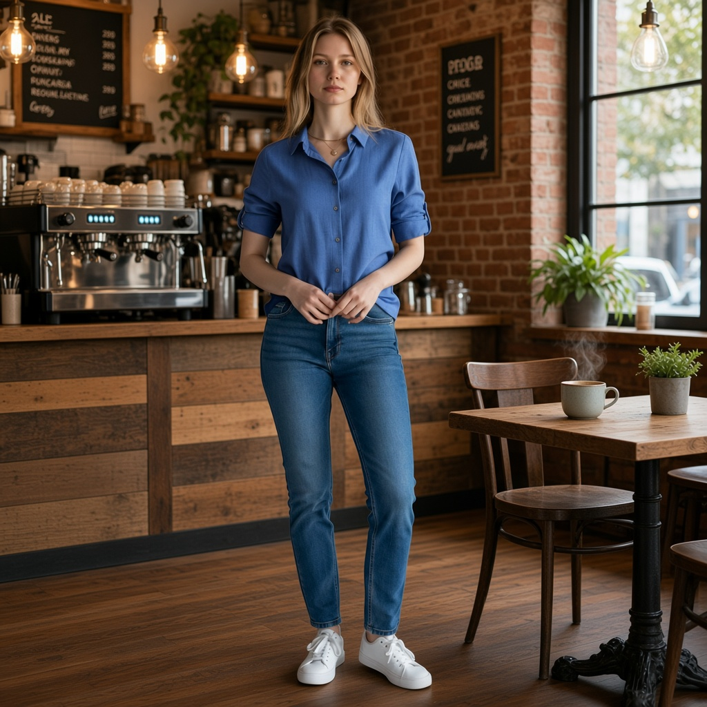 Women's Solid Long-Sleeve Blouse | Pikywiky, photo 8