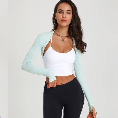 Women's Long Sleeve Cropped Workout Shrug | Pikywiky, photo 4
