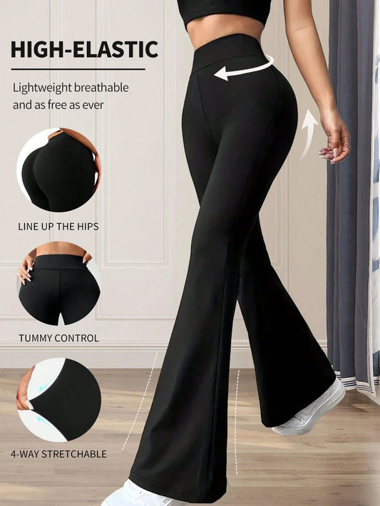 Women's High-Waist Flare Leggings | Pikywiky
