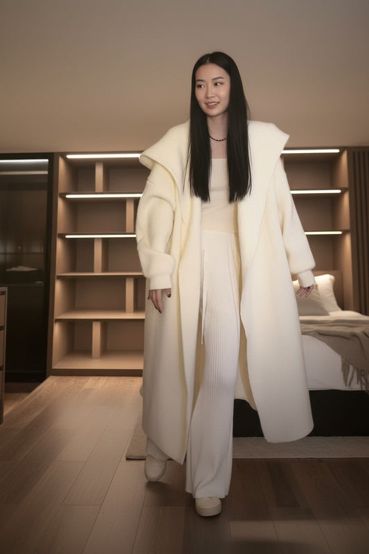 Women's Handcrafted Alpaca Sweater Coat | Pikywiky