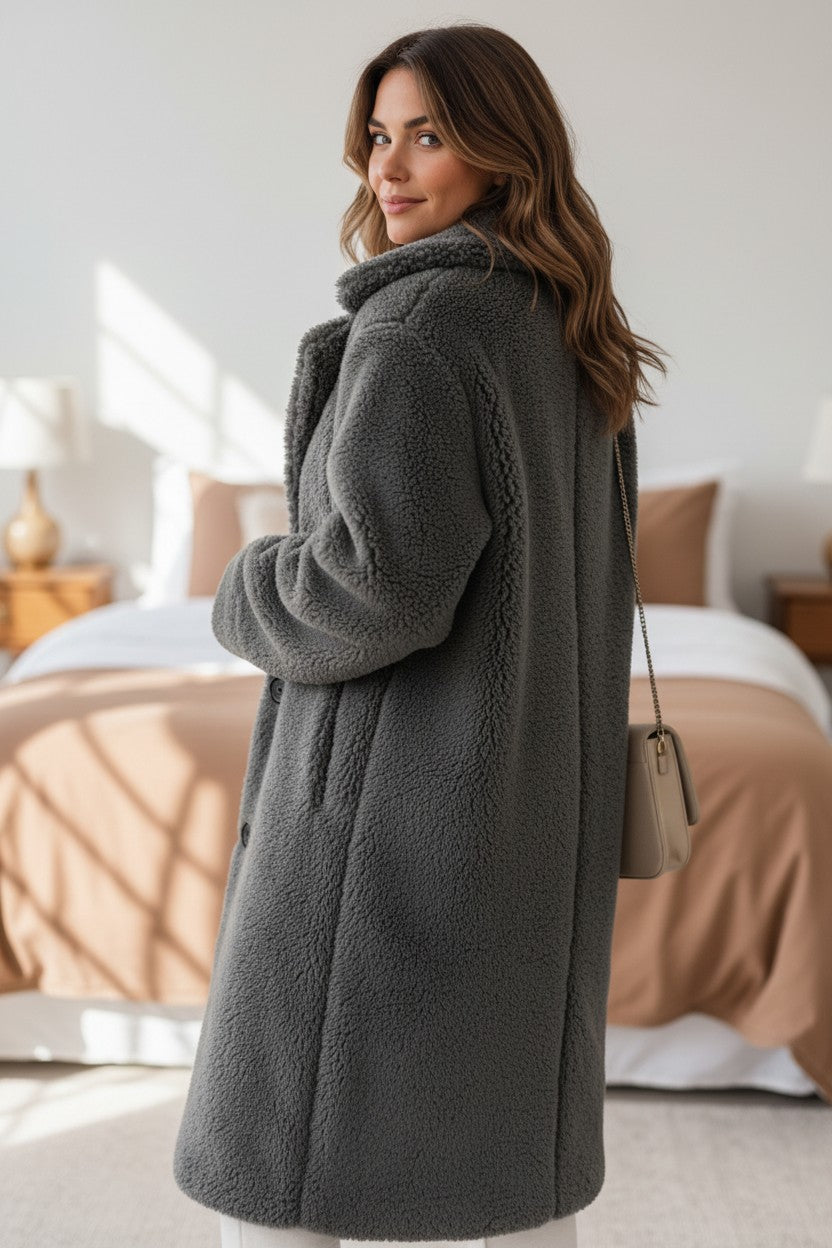 Women's Lapel Plush Teddy Coat | Pikywiky, photo 9