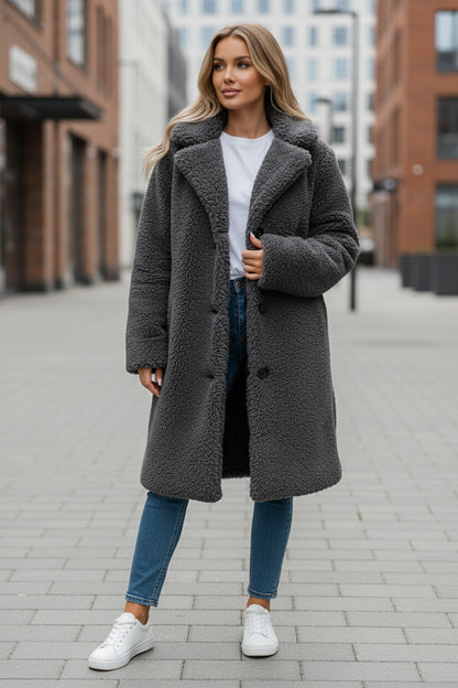 Women's Lapel Plush Teddy Coat | Pikywiky, photo 6