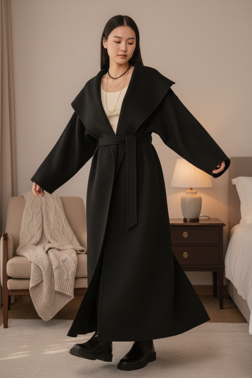 Women's Handcrafted Alpaca Sweater Coat | Pikywiky, photo 2