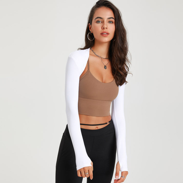 Women's Long Sleeve Cropped Workout Shrug | Pikywiky, photo 3