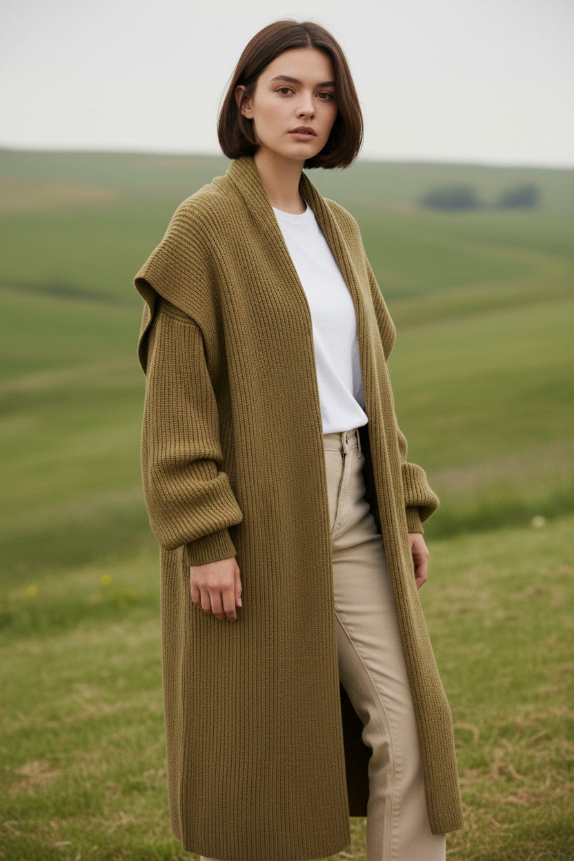 Women's Handcrafted Alpaca Sweater Coat | Pikywiky, photo 7