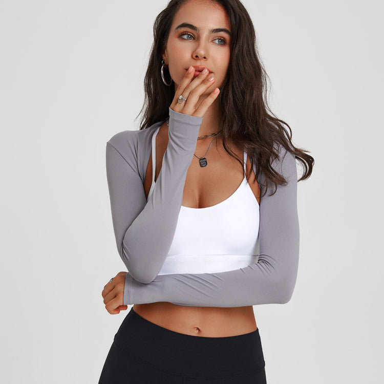 Women's Long Sleeve Cropped Workout Shrug | Pikywiky, photo 2