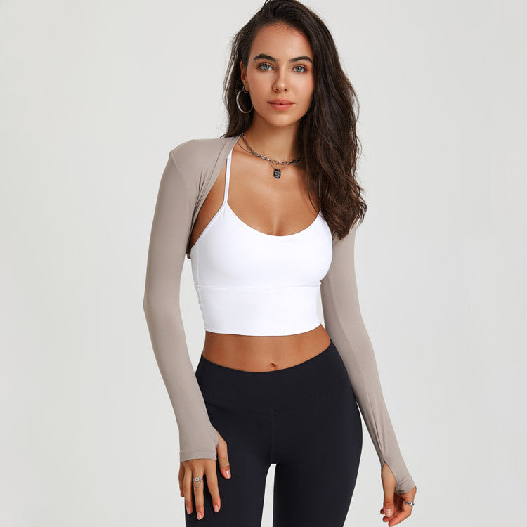 Women's Long Sleeve Cropped Workout Shrug | Pikywiky, photo 6