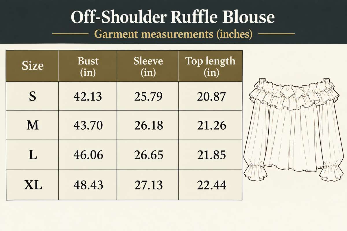 Women's Off-Shoulder Ruffle Blouse | Pikywiky, photo 9