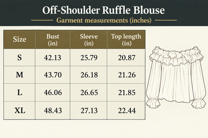 Women's Off-Shoulder Ruffle Blouse | Pikywiky, photo 9