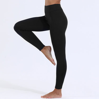 pikywiky black high-waisted winter leggings with thick lamb cashmere lining for warmth and hip lifting