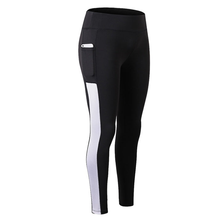 Pikywiky women's black and white high-waisted pocket leggings, photo 7