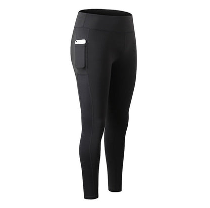 Pikywiky women's black high-waisted pocket leggings for yoga and fitness